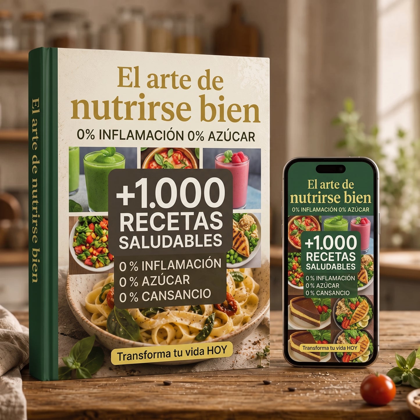 Restablece tu cuerpo: Más de 1000 recetas sin gluten y sin azúcar para desinflamarte, sentirte más liviana y volver a disfrutar cada comida + 20 REGALOS PREMIUM🎁