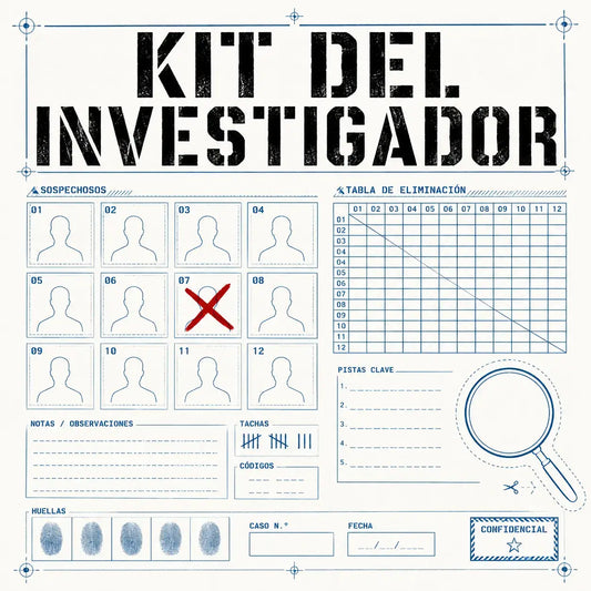 Kit del Investigador - Tablero y Fichas para Anotar